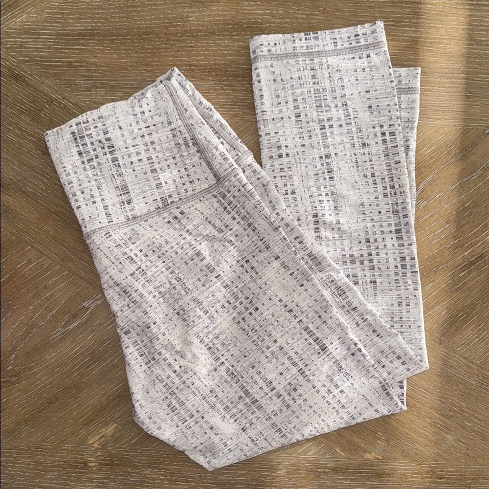 Lululemon Textured Pants in Gray and White